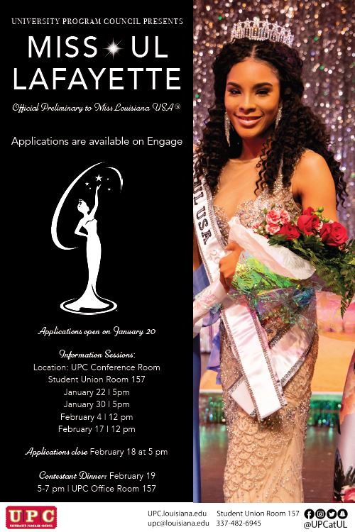 Miss UL Lafayette Applications Now Open!